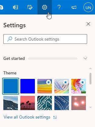 Xem tất cả các cài đặt Outlook