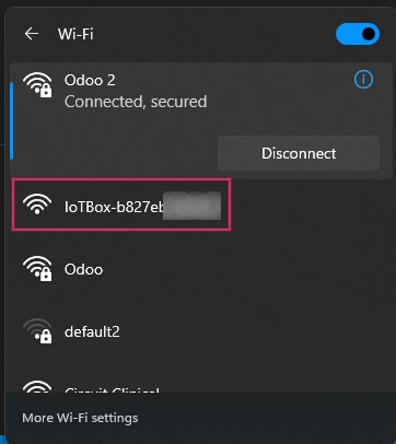 Mạng WiFi có sẵn trên máy tính.