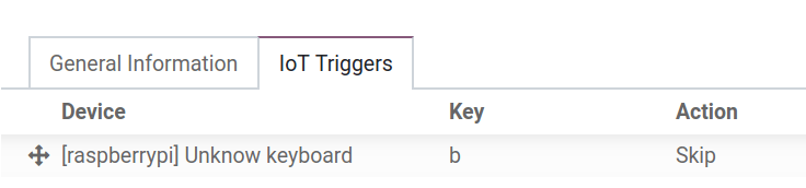 Footswitch Trigger Cài đặt trên cơ sở dữ liệu Odoo.