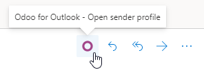 Odoo cho hành động tùy chỉnh Outlook