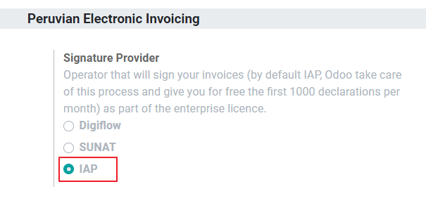 Tùy chọn IAP với tư cách là nhà cung cấp chữ ký